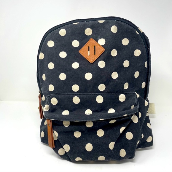 Madden Girl Handbags - Madden Girl Backpack Purse Black White Dots